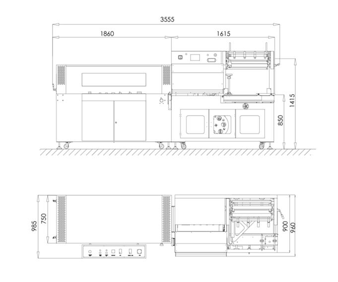 全自动边封封切收缩包装机5030LG